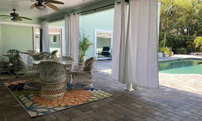 Seminole House | The Green Room Bungalow with Salt water pool