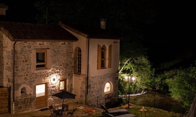 Bourg-Argental House | the mill crossed by the river 5 stars spa pool