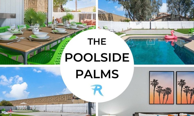 Dobson Ranch House | THE POOLSIDE PALMS: POOL + BASKETBALL COURT + MORE
