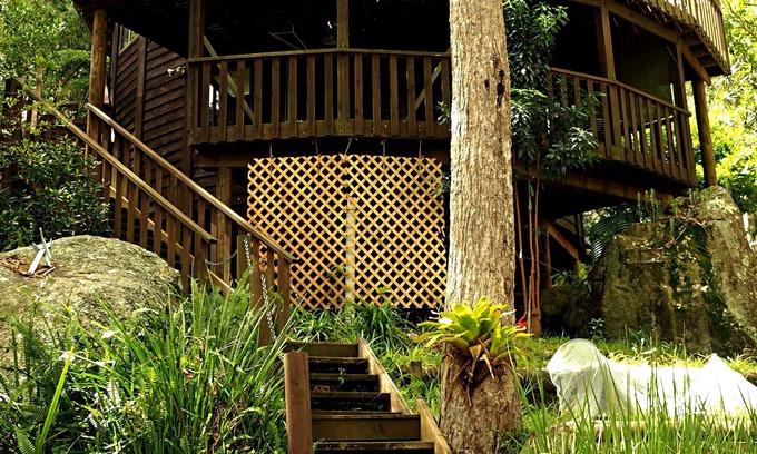 Bar Point House | THE YURT - A round treehouse on the river - boat access only - just magic!