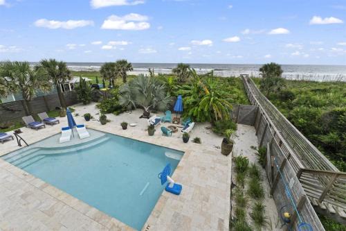 Palm Coast House | Tidal Dreams Ocean Front Pool Firepit Sleeps 14