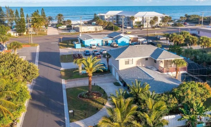 Satellite Beach Villa | TIKI BLUE SOUTH: Walk to Beach + Heated Pool