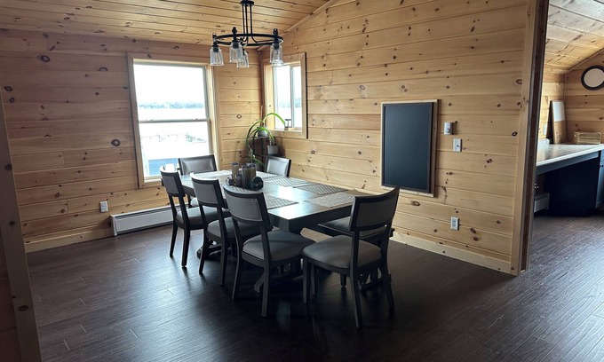 Beaver Island Apartment | Top Deck! Beaver Island Harbor view.