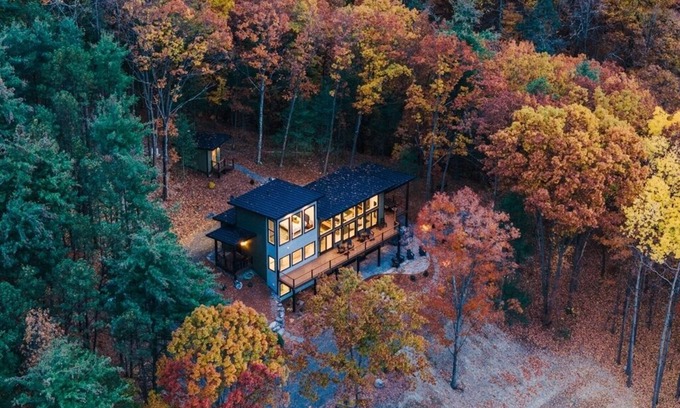 Penn Yan House | TreeTops, modern luxury overlooking Keuka Lake - luxury Treehouse new for 2025!