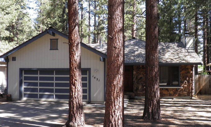 Black Bart House | Try this home for your next Tahoe adventure, Close to Heavenly, Classic One Level Cabin only steps from the River!
