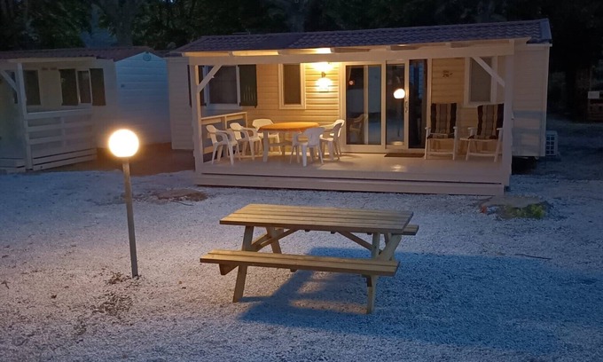Ameglia Ski Chalet | Tuscany Mobilehome Chalet sea Italy camping with pool Pisa