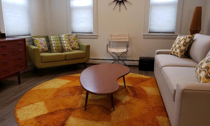 Hallowell Apartment | Two bedroom Mid Century Modern apartment in downtown Hallowell