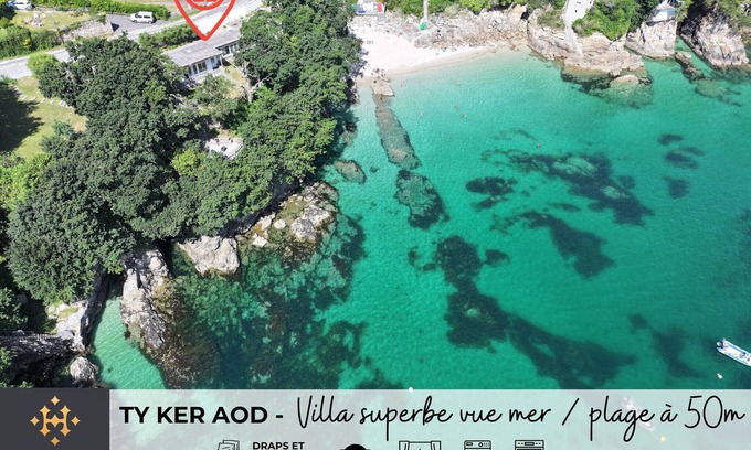 Saint-Mathieu Ski Chalet | TY KER AOD - villa with superb sea view near to the beach