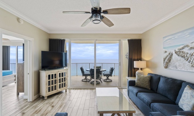Panama City Beach Hotel | Updated 3BR 2BA Boardwalk condo with a HUGE Gulf-Front Master Bedroom!