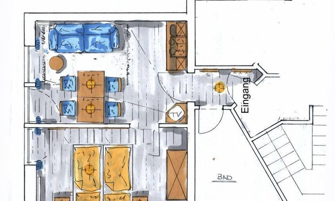 Berg Apartment | Vacation apartment (35sqm) on the 1st floor with a view of the orchard