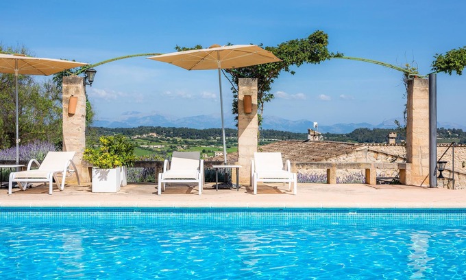 Lloret de Vistalegre House | Vacation Home "Sa Rota den Palerm 2" with Mountain View, Pool, Wi-Fi, Garden & Terrace