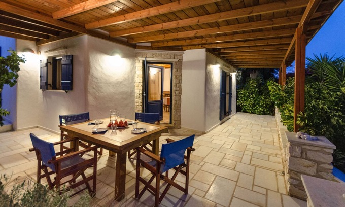 Aliki House | Vacation Home "Maria's Village Two Bedroom House 5" with Sea View, Terrace & Wi-Fi