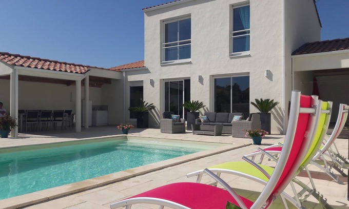 Saint-Hilaire-de-Riez House | VILLA 8 PERS Private Heated Pool - Balneo - classified 4 *