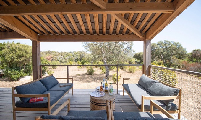 Pianotolli-Caldarello Villa | Villa "A Terra - À 200m De La Mer" with Sea View, 2 Private Terraces & Wi-Fi