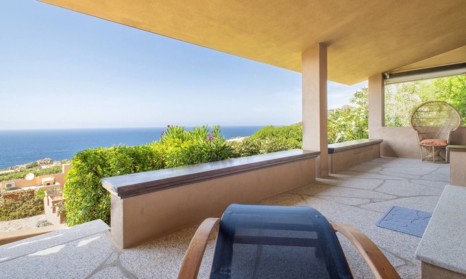 Costa Paradiso Villa | Villa 'Amalthea' with Sea View, Private Terrace and Wi-Fi