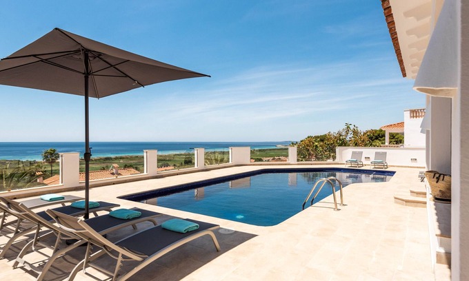 Sant Jaume Mediterrani Villa | Villa 'Atalis' with Sea View, Wi-Fi and Air Conditioning