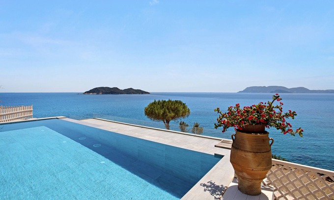 Vasilikos Villa | Villa 'Azzure Vista' with Private Pool, Wi-Fi and Air Conditioning