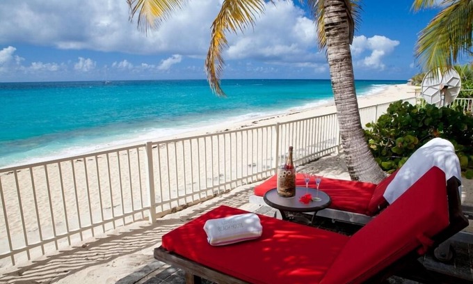 Plum Bay Villa | Villa Baie Longue Beach House | Beach Front - Located in Wonderful Terres Basses with Private Pool