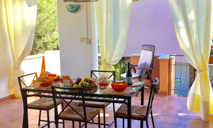 Addaura Apartment | Villa Carolina, sea view terrace