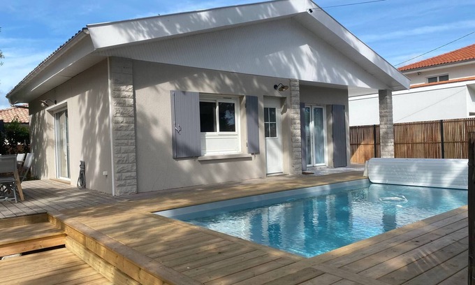 Andernos-les-Bains House | Villa Des Becasses - Andernos les Bains - heated pool