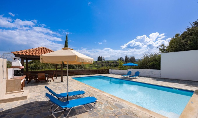Latchi Villa | Villa Ira Finiki: Private pool and gardens, A/C, Wi Fi, sea views