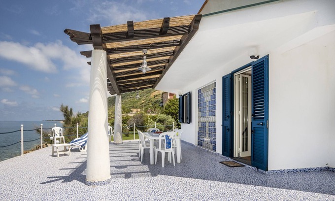 Santo Stefano di Camastra Villa | Villa 'Delfino Blu' close to the Sea with Sea View, Garden, Terrace & Wi-Fi
