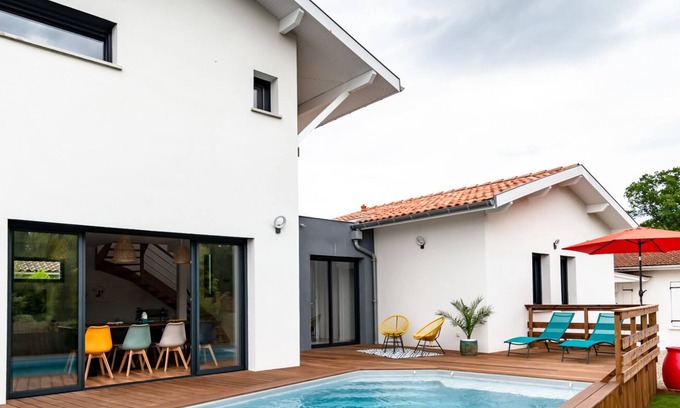 Andernos-les-Bains Villa | Villa Luxe vue Bassin, Plage et Piscine chauffée