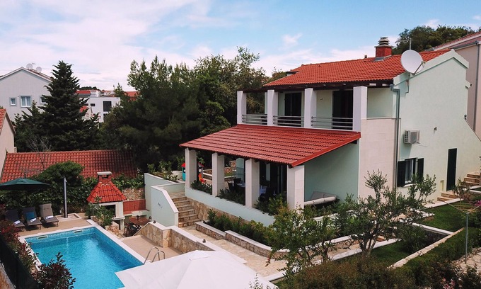 Razanj House | Villa Marina with a heated pool