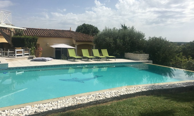 Teyran Villa | Villa, piscine au Sel, sécurisé/barrières, Parc3300m2, Castelnau le Lez