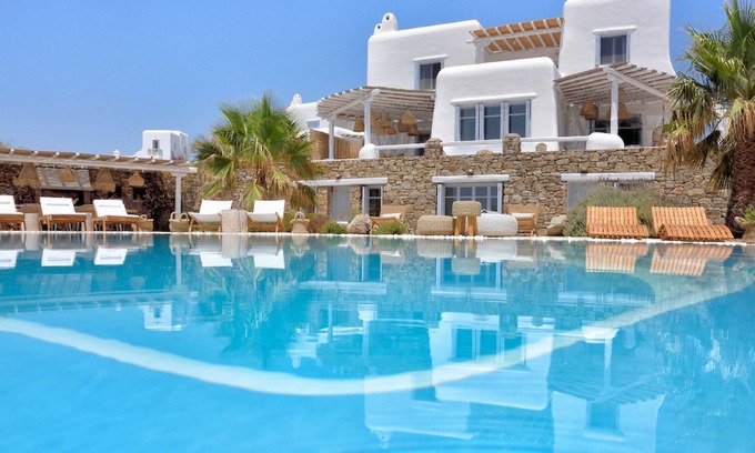 Platis Gialos Villa | Villa Rea Sea View Private Pool ideally for family