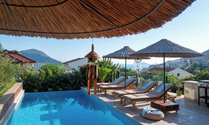 Kalkan Villa | Villa Sole Myra–Luxury Villa with Heated&Cooled Pool, 5-min walk to Town, Beach