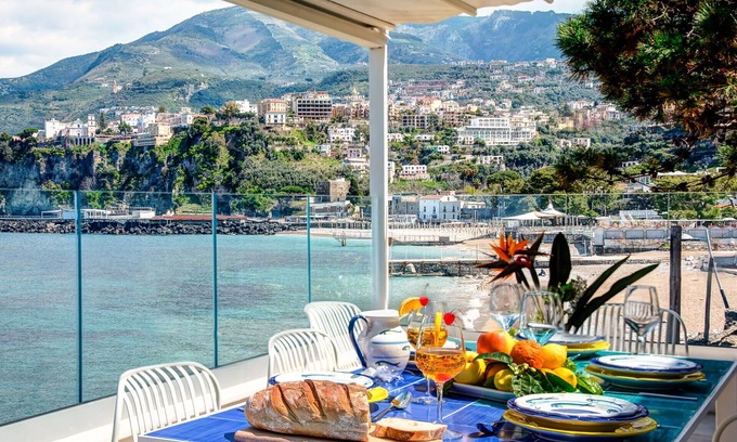 Vico Equense Apartment | VILLA TRAMONTANA - Stunning Waterfront Villa with Private Jacuzzi and Views