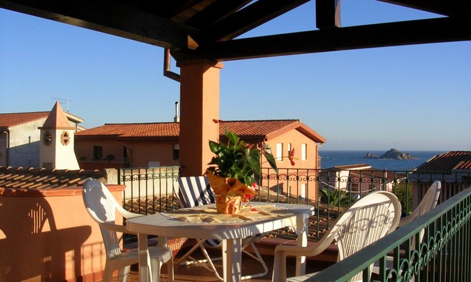 Santa Maria Navarrese Apartment | Villa with stunning sea views, 500 meters from the beach and cliffs