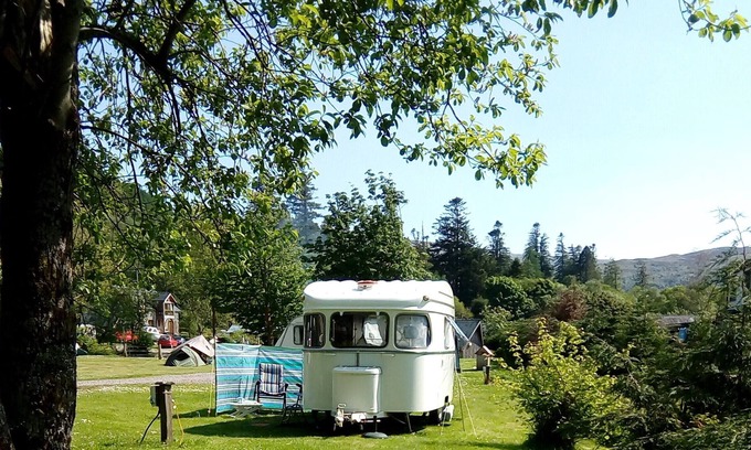 Strontian House | Vintage Caravan - On quiet coastal village campsite, ready for your arrival