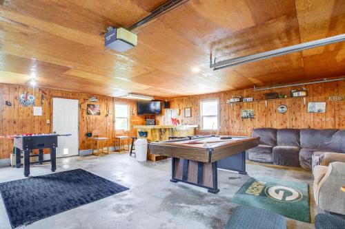 Algoma House | Walk to Beach Home with Game Room and Yard in Algoma!