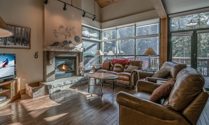 Keystone House | Watch for Moose in the Woods Behind the Townhome!