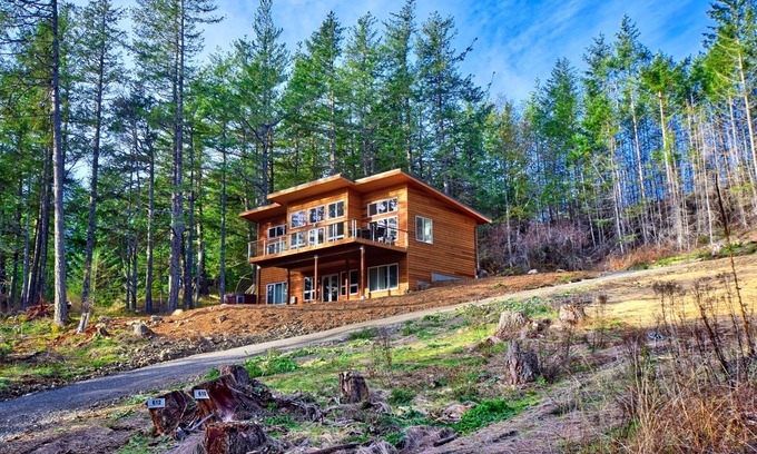 Rosario House | Water Views from this New Northwest Modern Home w/Hot Tub