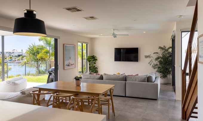 Mountain Creek House | Waterfront home with a pool, designed for families with everything you need.