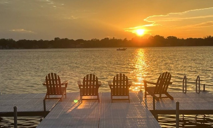 Twin Lakes House | Waterfront home with private hot tub and pier on Lake Elizabeth!