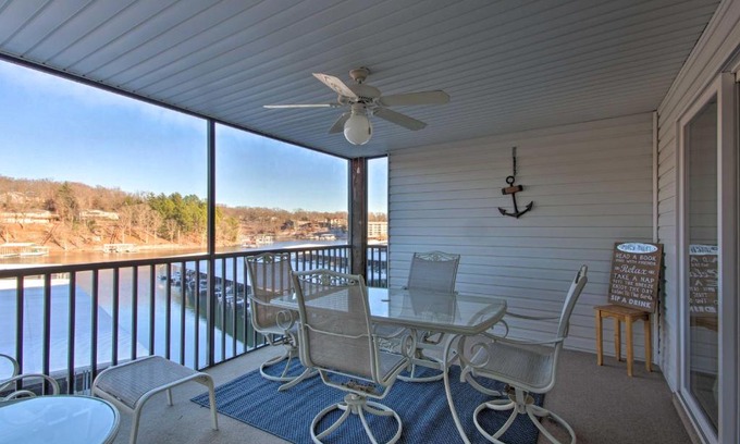 Lakeland Apartment | Waterfront Lake Ozark Condo with Boat Slip!