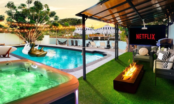 Fort Lauderdale House | Waterfront w/Beach, Htd Pool, Cinema, Game Room, Spa