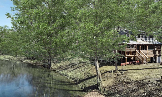 Great Cacapon Cabin | Waterfront w/Hot Tub, Fire Pit, Deck & Water Toys!