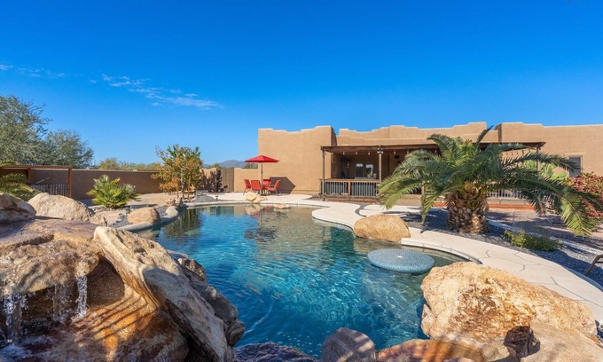 Desert Hills House | Western desert escape, pool, backyard oasis
