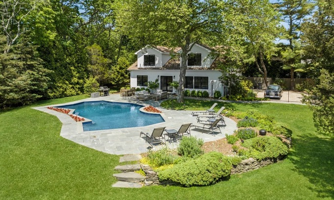 Westhampton Beach House | Westhampton Beach 4 bed/4 bath - large garden, heated gunite pool, dock on bay!