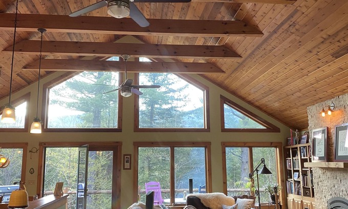 Wilmington House | Whiteface Resort on West Branch Ausable River. See Whiteface Mtn from our deck