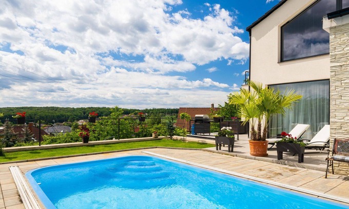 Lany Villa | Wonderful villa for 4 people with pool, WIFI, TV, balcony and panoramic view