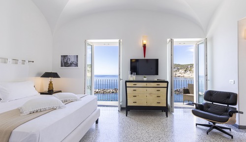 Deluxe Double Room, 1 King Bed, Terrace, Sea View