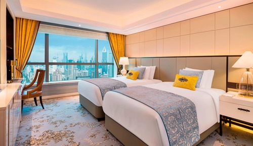 Deluxe Room, 2 Double Beds, Non Smoking, City View