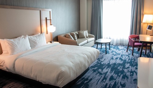 Suite, 1 King Bed with Sofa bed (Mobility Accessible, Roll-In Shower)