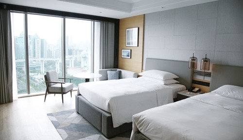 Room, 2 Double Beds, Smoking, City View